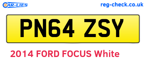 PN64ZSY are the vehicle registration plates.