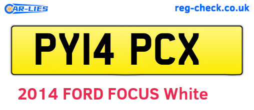 PY14PCX are the vehicle registration plates.