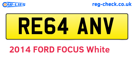 RE64ANV are the vehicle registration plates.