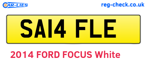 SA14FLE are the vehicle registration plates.