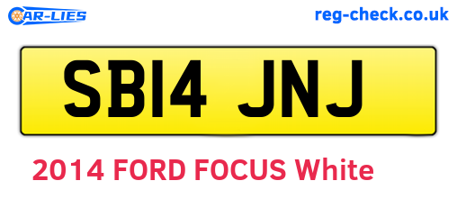 SB14JNJ are the vehicle registration plates.