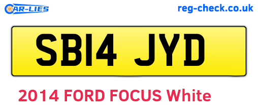 SB14JYD are the vehicle registration plates.