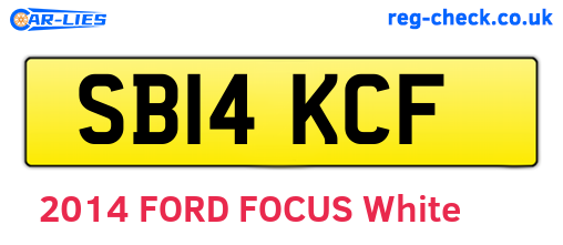SB14KCF are the vehicle registration plates.