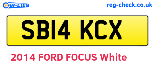 SB14KCX are the vehicle registration plates.