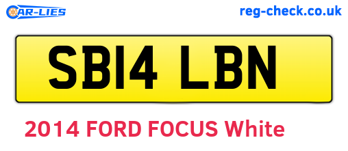 SB14LBN are the vehicle registration plates.