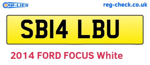 SB14LBU are the vehicle registration plates.