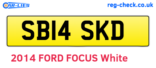 SB14SKD are the vehicle registration plates.