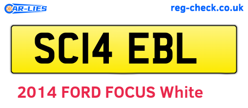 SC14EBL are the vehicle registration plates.