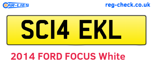 SC14EKL are the vehicle registration plates.