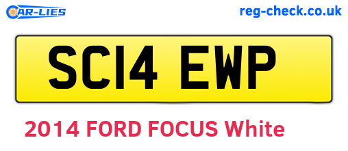 SC14EWP are the vehicle registration plates.