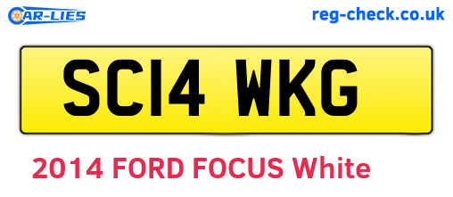 SC14WKG are the vehicle registration plates.