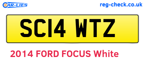SC14WTZ are the vehicle registration plates.