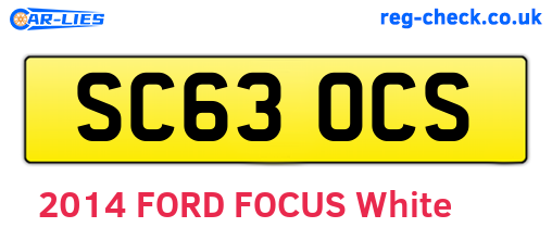 SC63OCS are the vehicle registration plates.
