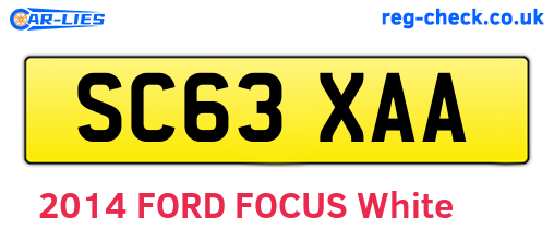 SC63XAA are the vehicle registration plates.