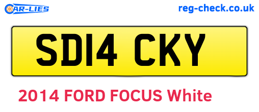 SD14CKY are the vehicle registration plates.