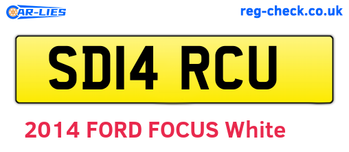 SD14RCU are the vehicle registration plates.