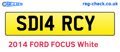 SD14RCY are the vehicle registration plates.