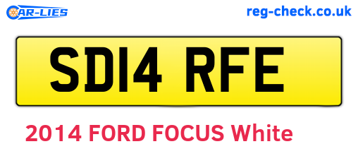 SD14RFE are the vehicle registration plates.