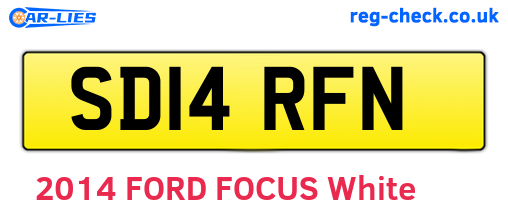SD14RFN are the vehicle registration plates.