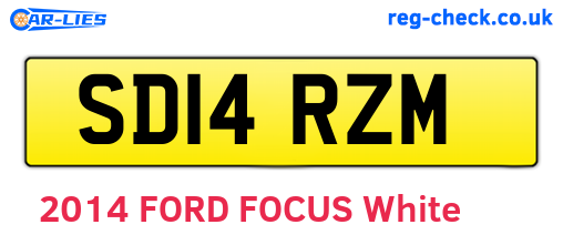 SD14RZM are the vehicle registration plates.
