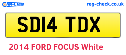 SD14TDX are the vehicle registration plates.