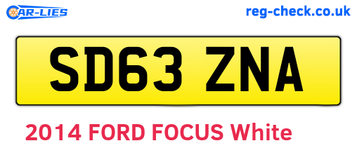 SD63ZNA are the vehicle registration plates.