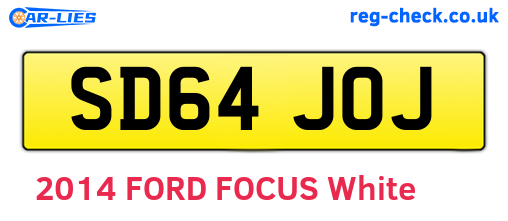 SD64JOJ are the vehicle registration plates.