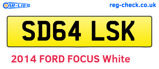 SD64LSK are the vehicle registration plates.