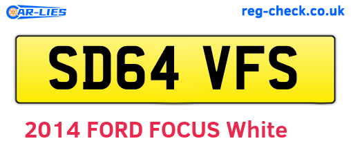 SD64VFS are the vehicle registration plates.