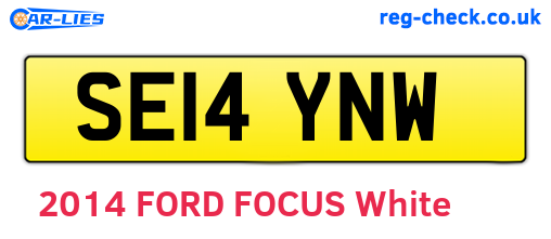 SE14YNW are the vehicle registration plates.