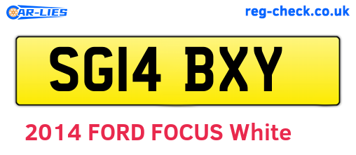 SG14BXY are the vehicle registration plates.