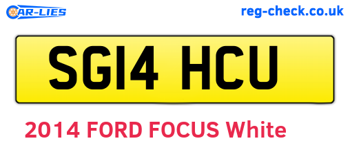 SG14HCU are the vehicle registration plates.