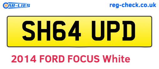SH64UPD are the vehicle registration plates.