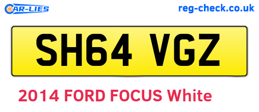SH64VGZ are the vehicle registration plates.