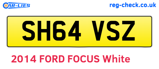 SH64VSZ are the vehicle registration plates.