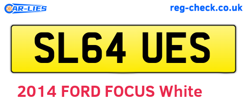 SL64UES are the vehicle registration plates.