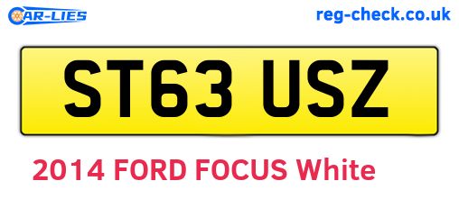ST63USZ are the vehicle registration plates.