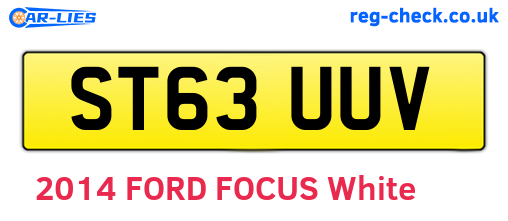 ST63UUV are the vehicle registration plates.
