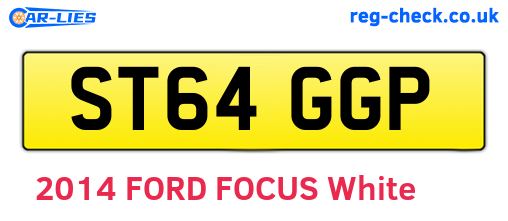 ST64GGP are the vehicle registration plates.
