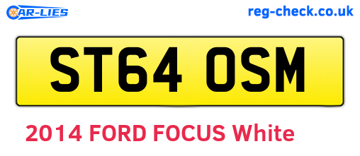 ST64OSM are the vehicle registration plates.
