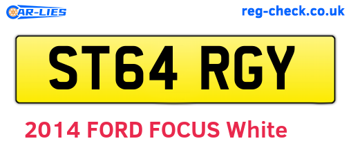 ST64RGY are the vehicle registration plates.