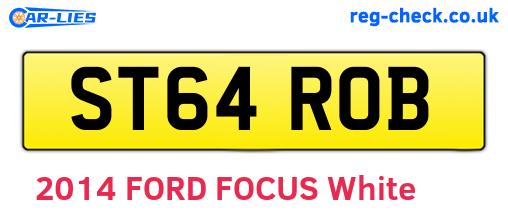 ST64ROB are the vehicle registration plates.