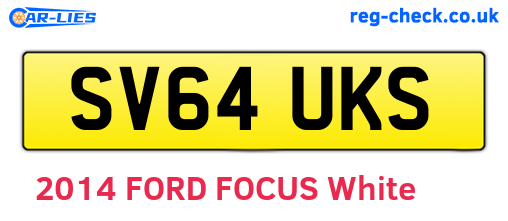 SV64UKS are the vehicle registration plates.