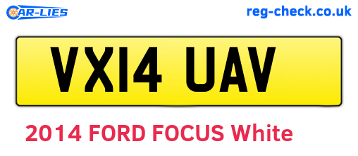 VX14UAV are the vehicle registration plates.