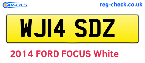 WJ14SDZ are the vehicle registration plates.
