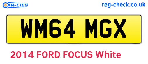 WM64MGX are the vehicle registration plates.