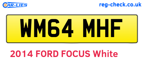 WM64MHF are the vehicle registration plates.