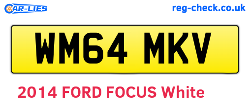 WM64MKV are the vehicle registration plates.