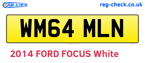 WM64MLN are the vehicle registration plates.