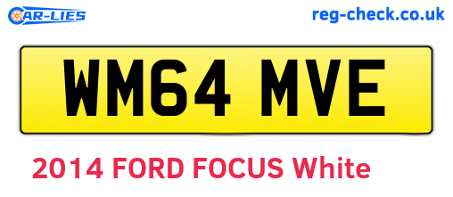 WM64MVE are the vehicle registration plates.